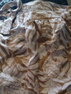 Lilly Pulitzer Brown and White Floral Blouse